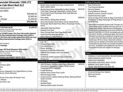 Used 2018 Chevrolet Silverado 1500 LTZ Z71 w/ Midnight Edition image 40