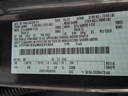 Used 2021 Ford F150 Lariat w/ Equipment Group 502A High image 29