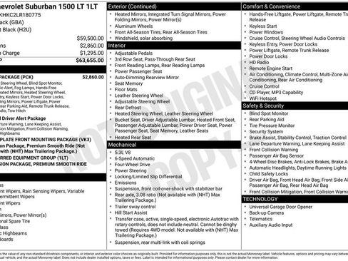 Used 2020 Chevrolet Suburban LT w/ Luxury Package AWD/4WD image 3