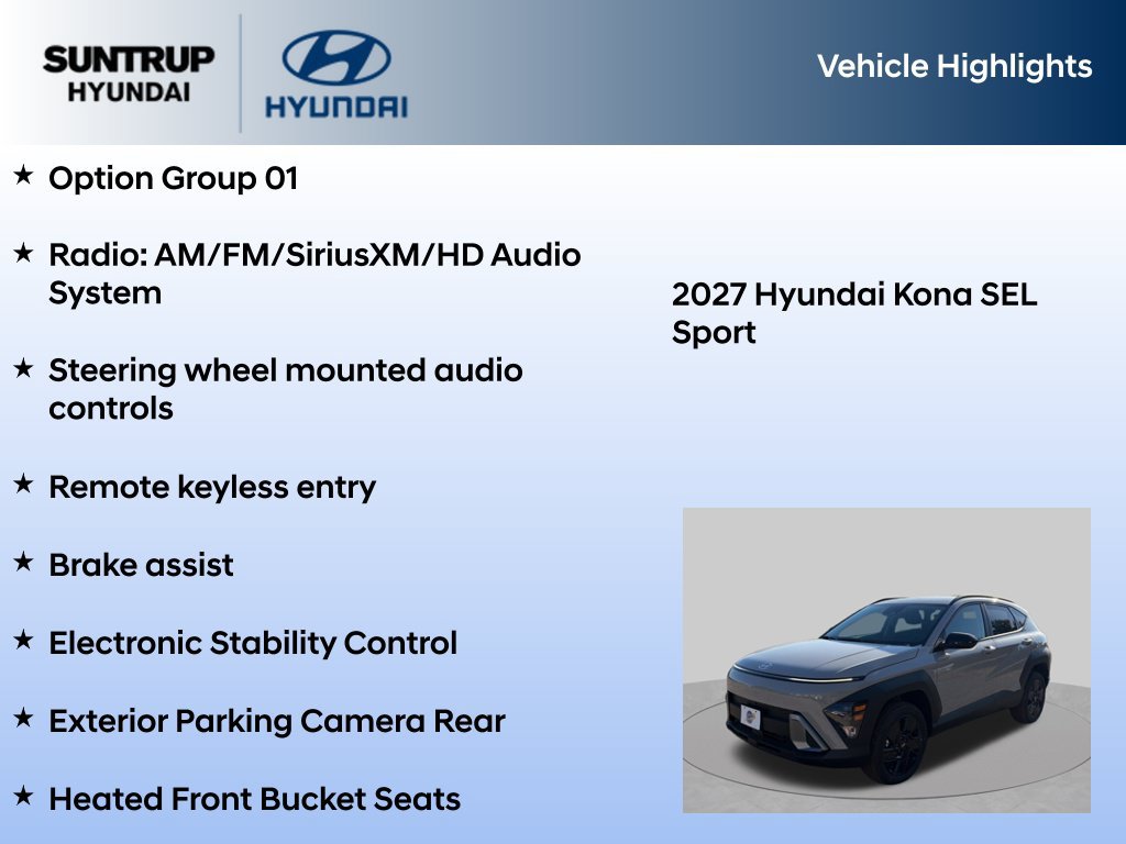 New 2027 Hyundai Kona SEL Sport AWD/4WD image 7