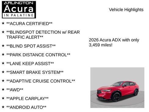 Used 2026 Acura ADX A-Spec w/ Advance Package AWD/4WD image 7