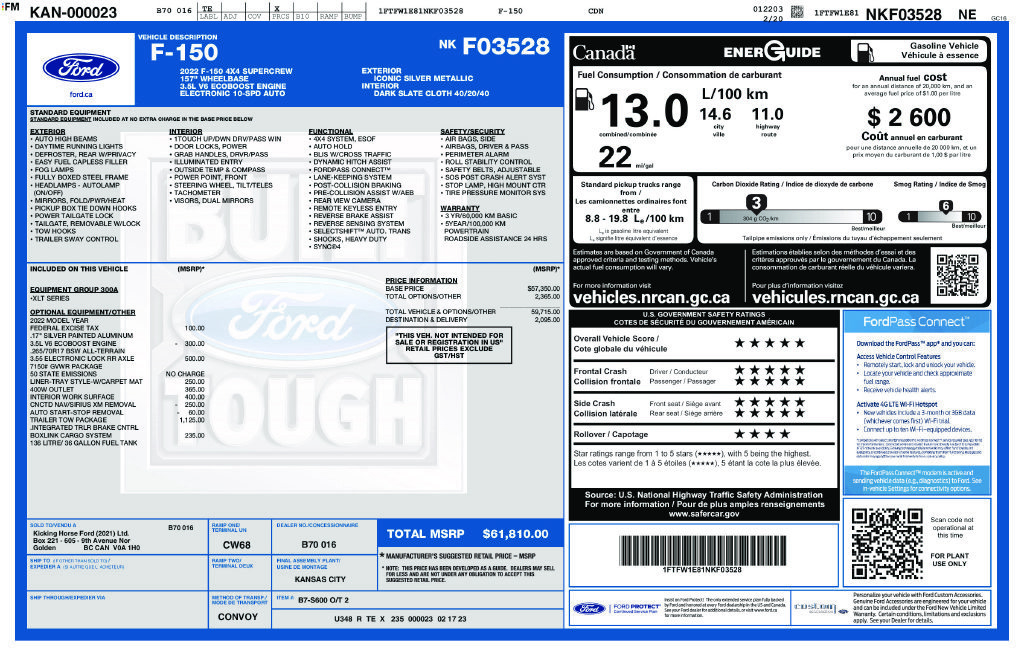 Used 2022 Ford F150 XLT w/ Trailer Tow Package AWD/4WD image 2