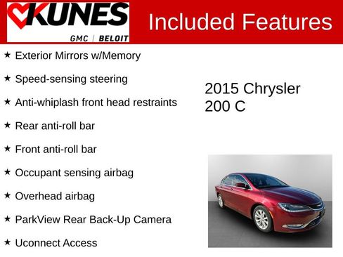 Used 2015 Chrysler 200 C w/ Navigation & Sound Group I image 3