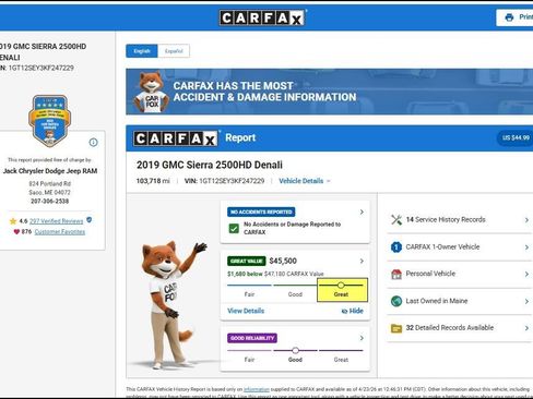 Used 2019 GMC Sierra 2500 Denali w/ Duramax Plus Package AWD/4WD image 12