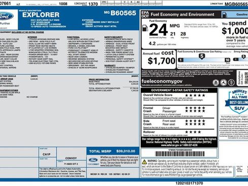 Used 2021 Ford Explorer XLT w/ Equipment Group 202A image 7