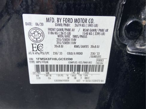 Used 2020 Ford Explorer Limited w/ Class III Trailer Tow Package AWD/4WD image 31