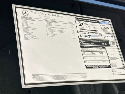 New 2026 Mercedes-Benz G 580 w/ EQ Technology image 30