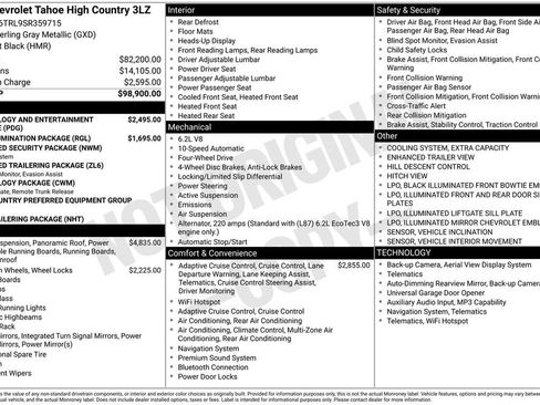 Used 2025 Chevrolet Tahoe High Country AWD/4WD image 41