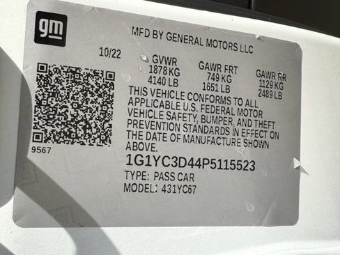 Used 2023 Chevrolet Corvette Stingray Premium Conv w/ Z51 Performance Package RWD image 33