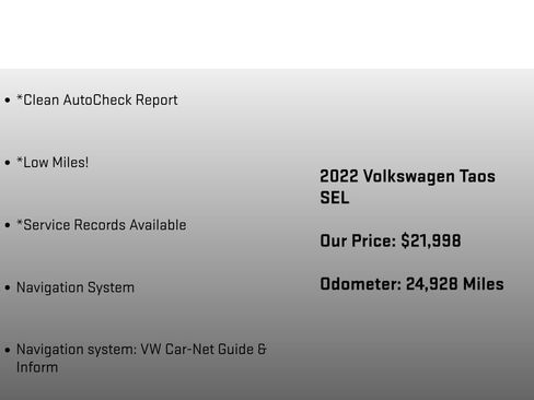 Used 2022 Volkswagen Taos SEL AWD/4WD image 12
