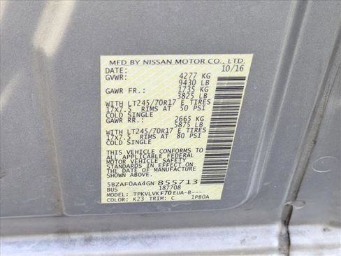 Used 2016 Nissan NV 3500 SL image 16