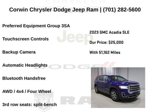 Used 2023 GMC Acadia SLE image 6