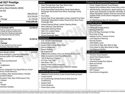 Used 2023 Audi SQ7 Prestige w/ Prestige Package image 4