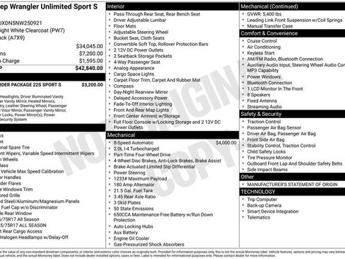 Used 2022 Jeep Wrangler Unlimited Sport AWD/4WD image 13