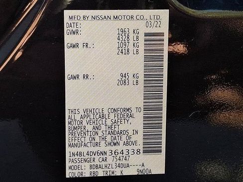 Certified 2022 Nissan Altima 2.5 SV FWD image 26