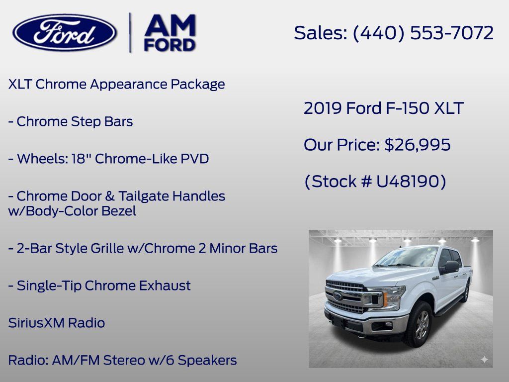 Used 2019 Ford F150 XLT w/ Equipment Group 302A Luxury AWD/4WD image 21
