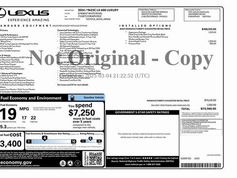 Used 2024 Lexus LX 600 4WD w/ Luxury Package image 25