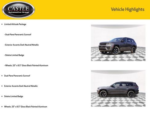 New 2026 Jeep Grand Cherokee Limited w/ Limited Altitude Package AWD/4WD image 3