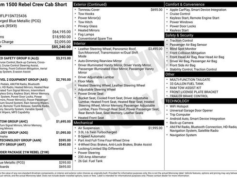 Used 2025 RAM 1500 Rebel w/ Advanced Safety Group II AWD/4WD image 2