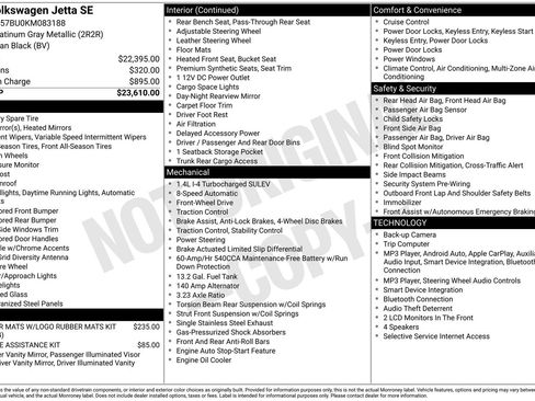 Used 2019 Volkswagen Jetta SE FWD image 4