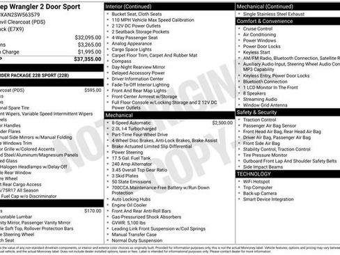 Used 2025 Jeep Wrangler Sport AWD/4WD image 6