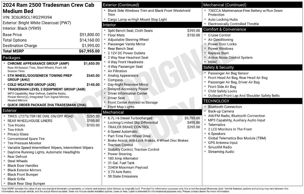 Certified 2024 RAM 2500 Tradesman w/ Chrome Appearance Group AWD/4WD image 39
