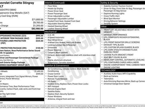 Used 2023 Chevrolet Corvette Stingray Preferred Cpe w/ Engine Appearance Package image 1