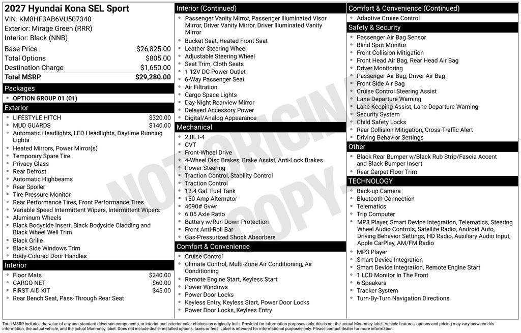 New 2027 Hyundai Kona SEL Sport FWD image 5