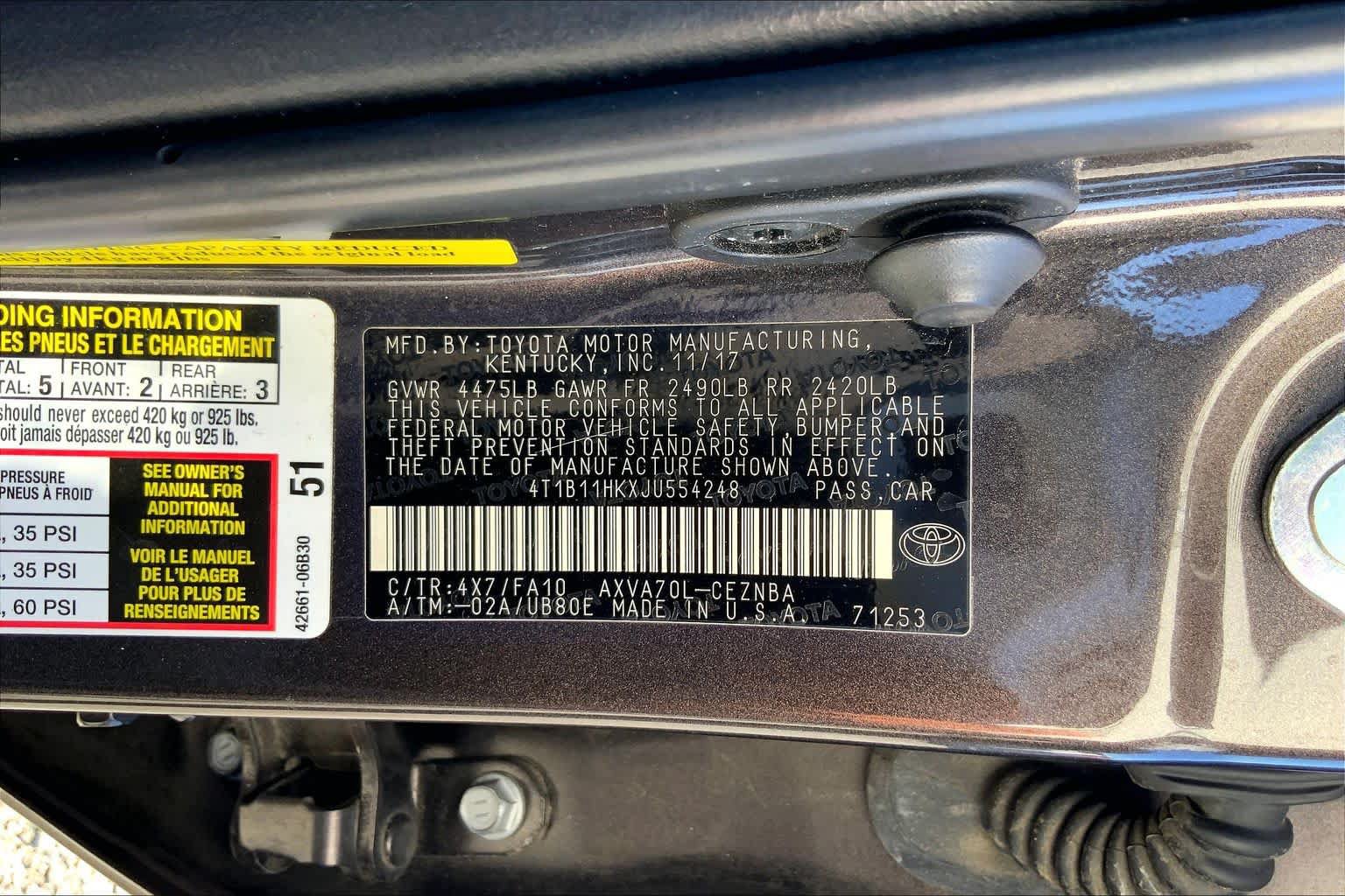 Used 2018 Toyota Camry LE FWD image 36