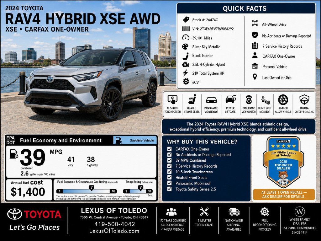 Used 2024 Toyota RAV4 XSE w/ Advanced Technology Package AWD/4WD image 3