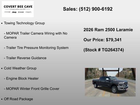 New 2026 RAM 2500 Laramie w/ Towing Technology Group AWD/4WD image 30