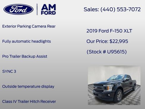 Used 2019 Ford F150 XLT w/ Equipment Group 302A Luxury AWD/4WD image 12