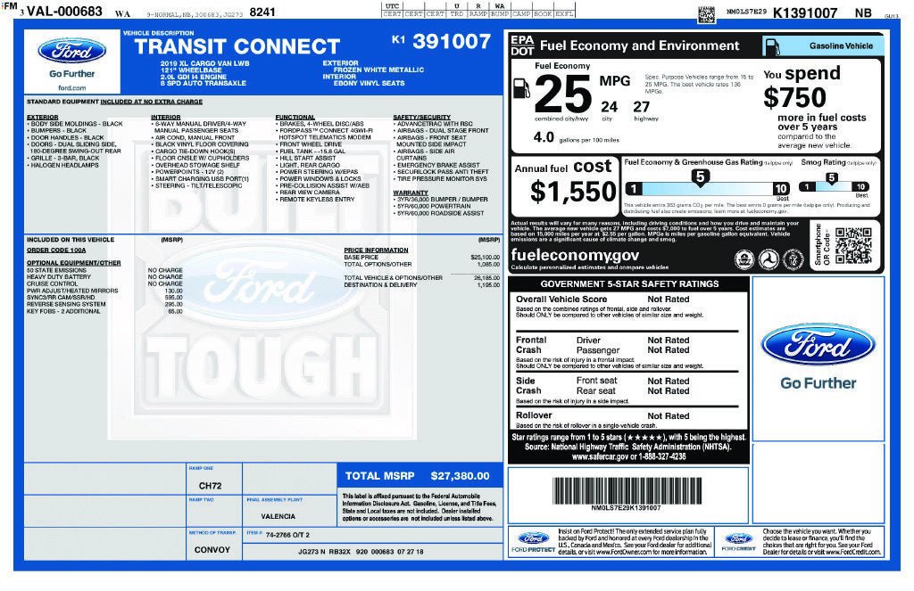 Used 2019 Ford Transit Connect XL FWD image 2