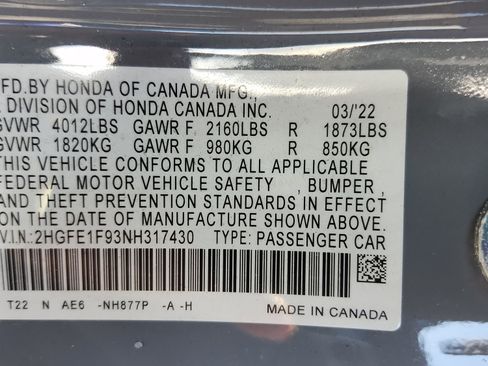 Used 2022 Honda Civic Touring image 34