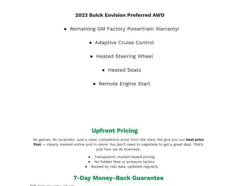 Used 2023 Buick Envision Preferred w/ Sport Touring Package image 2