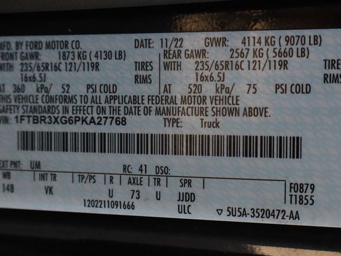 Used 2023 Ford Transit 250 148 High Roof Extended w/ Load Area Protection Package RWD image 47