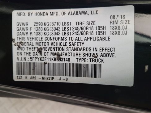 Used 2019 Honda Ridgeline Sport image 33