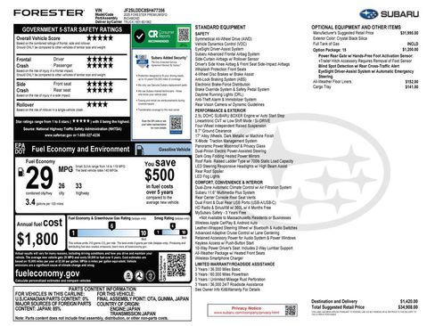 Used 2025 Subaru Forester Premium AWD/4WD image 3
