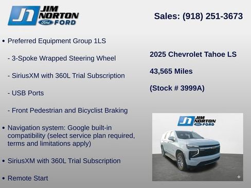 Used 2025 Chevrolet Tahoe LS AWD/4WD image 14