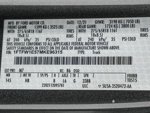 Used 2021 Ford F150 Lariat w/ Equipment Group 502A High AWD/4WD image 19