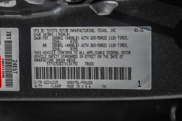 New 2026 Toyota Tundra Capstone AWD/4WD image 14
