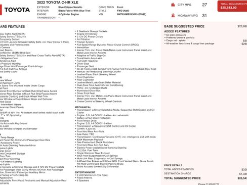 Used 2022 Toyota C-HR XLE image 5