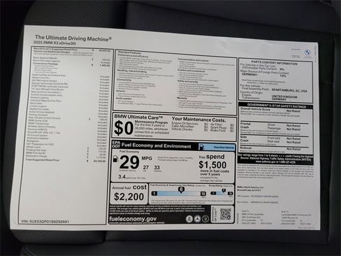 Used 2025 BMW X3 xDrive30i w/ Convenience Package image 13