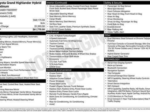 Used 2026 Toyota Grand Highlander AWD Hybrid image 38
