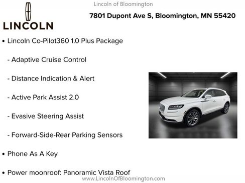 Certified 2023 Lincoln Nautilus Reserve w/ Equipment Group 201A AWD/4WD image 10