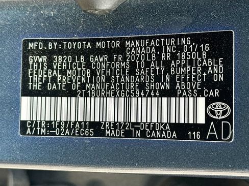 Used 2016 Toyota Corolla L FWD image 12