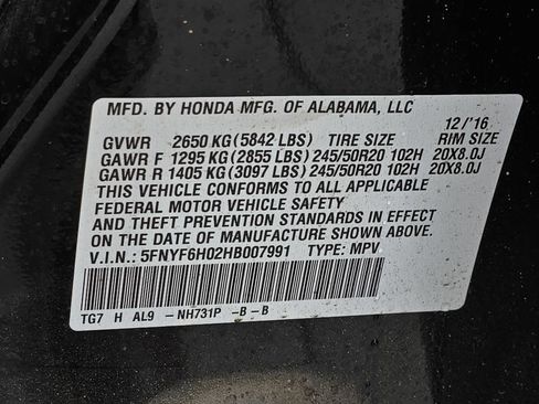 Used 2017 Honda Pilot Elite image 36