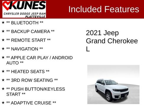 Used 2021 Jeep Grand Cherokee L Limited AWD/4WD image 2