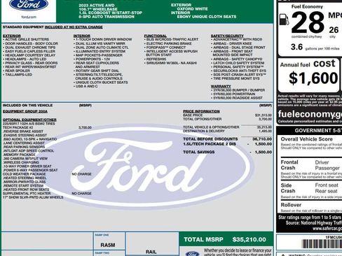 Used 2023 Ford Escape Active w/ Tech Pack #2 AWD/4WD image 2