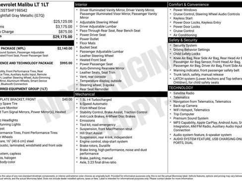 Used 2017 Chevrolet Malibu LT w/ Leather Package FWD image 5